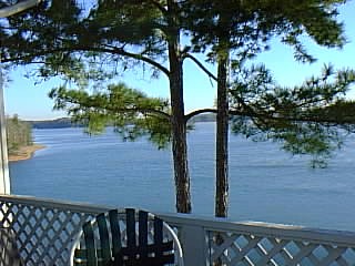 A lakeside deck view...